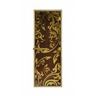 Дверь для сауны и бани DoorWood Золотая Венеция Luxary Gold