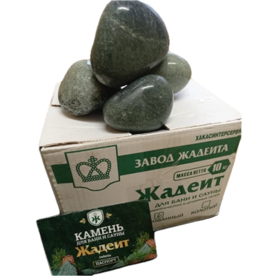 Камень для бани и сауны Жадеит шлифованный, 10 кг, средний