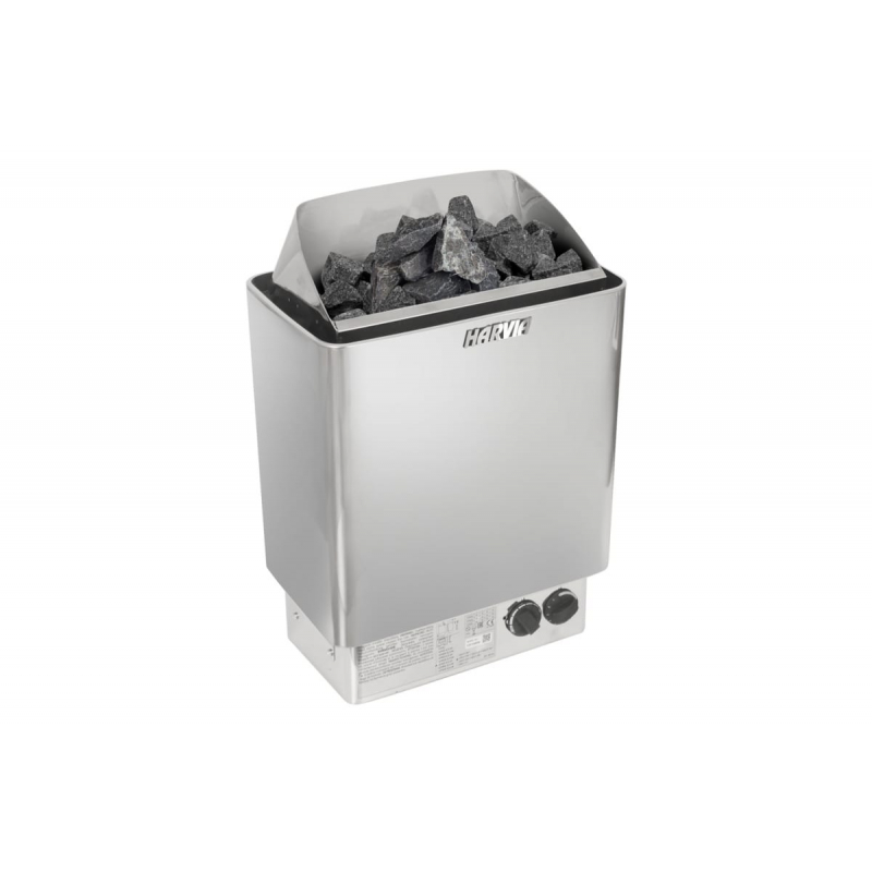 Электрическая печь для сауны Harvia Trendi KIP60 Steel, со встроенным пультом HBK600230S